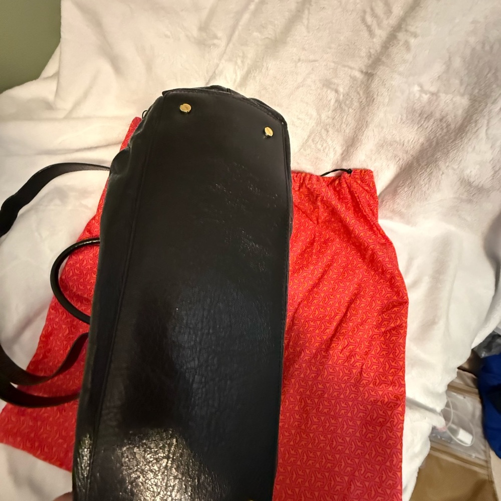 Tory Burch Black Leather Tote - Picture 5 of 9